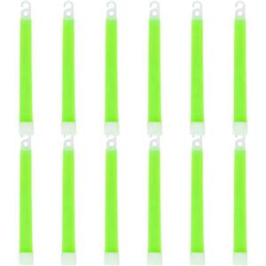 Xdyyjrasa Bastoncini luminosi resistenti alla ruggine e alla temperatura 12 pezzi 6 con gancio per appendere - Bastoncini luminosi di sopravvivenza 12 ore+ per campeggio bar concerti feste di emergenza (verde