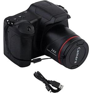 Hztuang Videocamera portatile da viaggio Vlog Fotografia 16X Zoom digitale 1080P HD SLR Fotocamera Fotocamere Antivibrazione per Trasmissione in