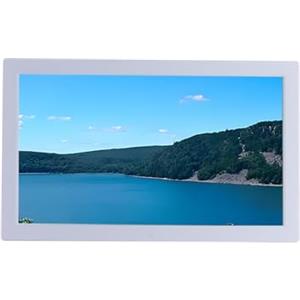 YPAPBHT Cornice for foto digitali da parete da 19/22 pollici con lettore automatico Full HD 1080P(White,15-inch)