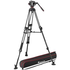 Manfrotto Kit Treppiede FAST con Testa Video Fluida 504X e Treppiede Video a Doppio Tubo in Alluminio 645 Fast, per Reflex,Mirroless, per Fotografi e Videomaker, con Sacca per Trasporto, Portata 12 kg