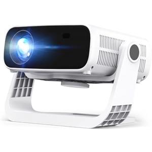 Wielio Videoproiettore con Applicazione Integrata - Wielio Proiettore Portatile Full HD 1080p, Android 11 WiFi6 BT5.2, Correzione Automatica del Trapezio, compatibile con iOS Android HDMI, Sistema Home