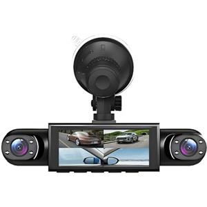 Generic Dash Cam anteriore e posteriore - 2.5K anteriore + 1080P posteriore, telecamera per auto, super visione notturna, controllo app WiFi, registrazione in loop, sensore G, monitor di parcheggio