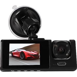 Generic Dash Cam Tripla a Tre Vie, Dash Cam Durevole 1080P 12-24V, Registrazione Completa, 3 Obiettivi con Telecamera Posteriore per Auto