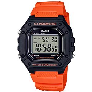 Casio Orologio da uomo W-218H-1AVCF classico con display digitale al quarzo nero