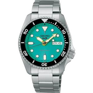 Seiko 5 sport skx 'midi' 38mm verde acqua | bracciale in acciaio inossidabile SRPK33K1