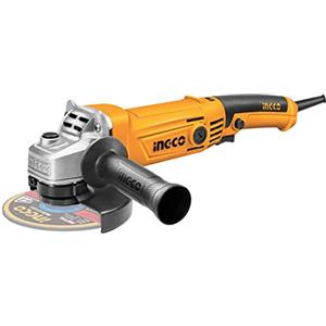Ingco Ag10108-5 Smerigliatrice Angolare 1010 W Con Disco Da 125 mm Velocita' Regolabile Attacco M14 Impugnatura Soft Grip