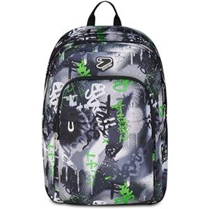 Seven Zaino Scuola Pro XXL Reversibile Detach, Grigio, Zaino Doppio Scomparto, Tasca Porta PC e Tasca Porta Borraccia, Scuola Media e Superiore, Ragazzo
