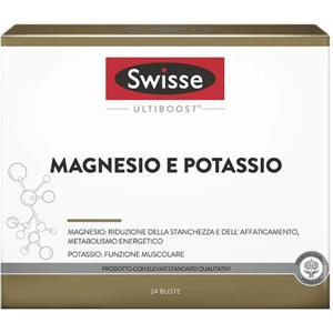 Swisse Magnesio e Potassio - Integratore Alimentare in 24 Bustine per Energia e Benessere Muscolare