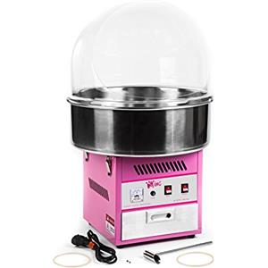 Royal Catering - RCZK-1200E - Macchina dello Zucchero Filato - Cupola Protettiva - 1200 W - spedizione Gratuita