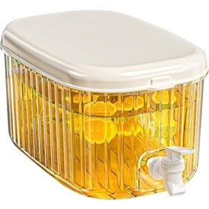 Vitsrisea Dispenser di succhi di frutta per uso domestico, contenitore per bevande Eced Drink | Server per acqua di rubinetto per frigorifero, teiera, pentola per bevande fredde per ufficio, eventi all'aperto