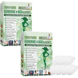 Generico Moringa 10-in-1 Cerotto Avanzato Nano Microneedle Cerotti Dimagranti,ingredienti naturali, Bruciano Rapidamente i Grassi, Stimolano il Metabolismo, per Uomini E Donne (2 Scatole)