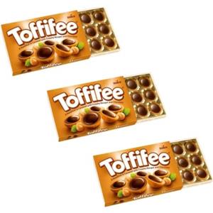 ANTICO CAFFE' NOVECENTO Storck® | Toffifee® Cioccolatini Nocciole Intere Ricoperte Caramello con Crema Nocciole e Cioccolato | Nocciole Ricoperte Cioccolato - 3 x 125 Gr