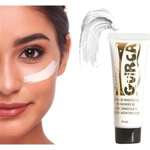 FIESTAS GUIRCA | Tubo di Trucco in Crema Bianco (20 ml) - Pittura Facciale e Corporale per Halloween, Carnevale e Feste a Tema - Accessorio per Costumi per Bambini e Adulti - Bianco