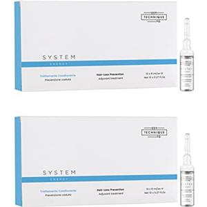 GENERICO Trattamento Anticaduta System Energy 10 Fiale Technique 2pz, 2x10 Fiale 8ml, Cheratina Idrolizzata, Oli Essenziali, Unisex Adulti