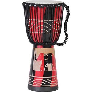 Ciffre 35cm professionale djembe drum bongo drum bush drum percussioni motivo elefante rosso - (per bambini in età prescolare)
