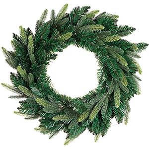 BIZZOTTO Corona di Natale con Rami di Pino Verde, Ghirlanda Natalizia Ornamenti Porta di Casa, Falcade 60 cm