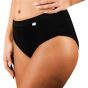 Clessidra Pacco da 3 Mutande Mestruali Donna in Cotone Elasticizzato PT577 (3, Nero)