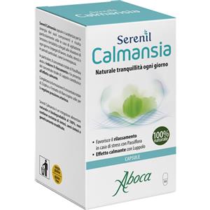 Aboca Serenil Calmansia - Integratore Naturale per Ansia e Stress, 50 Capsule