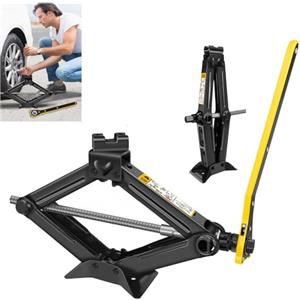 Rigogo Cric a forbice 2T, cric per auto, con chiave a cricchetto, cric a forbice, sollevatore a cricchetto, chiave a cricchetto per auto, SUV/MPV