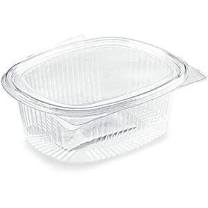 CF CARTA INGROSSO E DISTRIBUZIONE 50 vaschette di plastica trasparente con coperchio unito per alimenti (1000g)