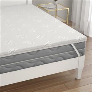 L'ANTICO ARCOLAIO - Topper Singolo 90x190 Prodotto in Italia, Altezza 5cm in Memory Foam Classico Comodità Garantita, per Materasso Singolo 90x190, Rivestimento Facilmente Sfoderabile e Lavabile
