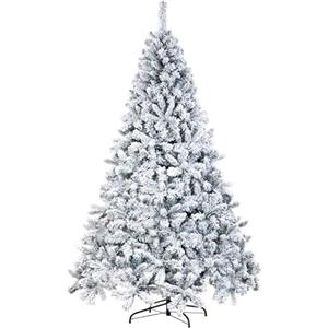 Nataland Albero di Natale Artificiale Verde Innevato Modello Monte Bianco Altezza 150 Cm, Abete Super Folto con Effetto Realistico e Rami Con Aghi Anticaduta