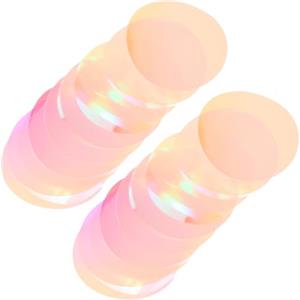 GRIRIW Filtri Gel Rotondi 74mm in PET Autoadesivi Rosa 35 Pezzi | Trasparenza Elevata e Uso Riposizionabile, per Ring Light e Luci Ambientali, Fotografia e Aula