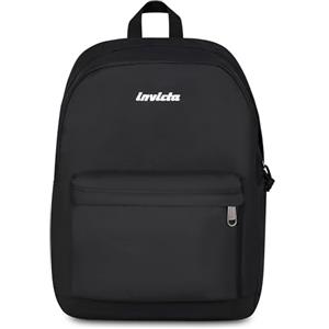 Invicta Zaino Scuola Carlson, Nero, Mono Scomparto Con Tasca per PC e Tasca per Borraccia, 24 lt, Scuola Media e Superiore, Zaino Ragazza