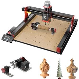 Twotrees TTC450 Pro, router CNC a 4 assi, area di lavoro CNC 460 x 460 x 80 mm per incisione, taglio di MDF, acrilico, legno massello, nylon con rullo rotante
