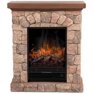Home Deluxe - Camino elettrico CALOR - pietra artificiale MGO - 76,5 x 90,5 x 31,0 cm - 2 livelli di riscaldamento - effetto fiamma commutabile separatamente - telecomando incluso