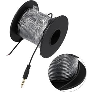 Eawfgtuw Cavo per fotocamera da pesca subacquea resistente, 20 m, con jack da 3,5 mm, linea di trasmissione video con resistenza alla rottura di 69,9 kg, per ecoscandaglio, per cavo dati con nucleo in