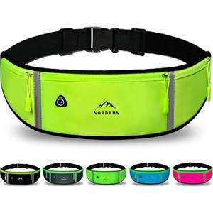 Nordrun Marsupio Running Uomo & Donna, marsupio corsa Impermeabile - per Corsa, Sportivo, Trekking, Sport, Fitness, Jogging - marsupio running Cintura Palestra - per Tutti Cellulare