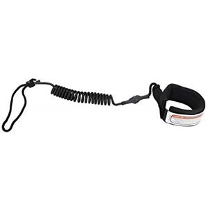 BuyWeek Guinzaglio per Tavola da Surf, Stand Up Paddle Board Guinzagli arrotolati 5mm SUP Leg Leash Longboard Foot Rope(Nero)
