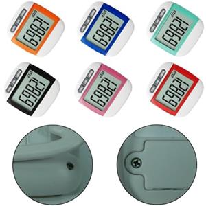 Vasiumic Pedometro elettronico per camminare e correre con ampio display LCD, contatore di passi accurato, calorie e distanza, clip vita fitness
