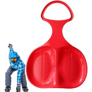 Generico Slitta da snowboard per bambini, tavole da sci per bambini | Slitte da discesa con maniglie,Slitta da neve portatile per slittino per innevata e sandboarding