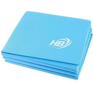 VR VETRINEINRETE Vetrineinrete® Tappetino yoga pieghevole 173x61 antiscivolo tappeto palestra fitness aerobica pilates ginnastica spessore 4 mm (Celeste)