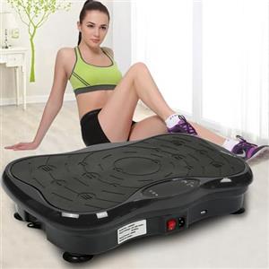 Kedia Fitness Pedana Vibrante l'allenamento di tutto il corpo Macchina per l'esercizio fisico con le vibrazioni, Piastre Vibrazione con Telecomando, Bande Resistanze, Altoparlante Bluetooth (nero)