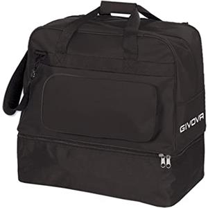 DANZA IN VETRINA Borsa Revolution Big con Fondo Rigido Vano Portascarpe B030 Uomo Donna Ragazzo Borsone Palestra Fitness Allenamento Sport Calcio Calcetto (Altezza: 55cm - Larghezza: 52cm - profondità: 35cm, Nero)