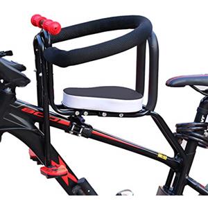 Dittzz Seggiolino Bici Anteriore per Bambini, Seggiolino Bicicletta con Pedali Maniglia e Guardrail per Mountain Bike Bicicletta Elettrica, Max 50kg
