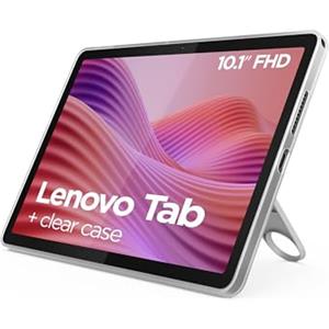 Lenovo Tab Tablet 10.1 4G LTE WUXGA (MediaTek Helio G85, 4GB RAM, 64 GB, 60 Hz, Wi-Fi 5, Bluetooth 5.3, Android 14), Grigio Luna - Custodia trasparente inclusa