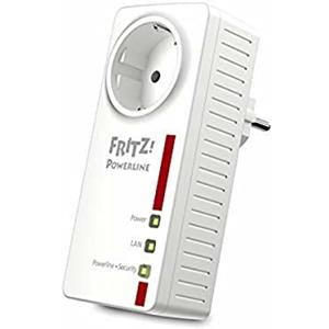 FRITZ!Powerline 1220E Edition International, adattatore extender su rete elettrica fino a 1.200 Mbit/s, PLC, IEEE P1901, 2x Gigabit LAN, Interfaccia in italiano
