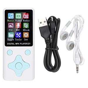 Garsent Lettore MP3 portatile da 8 GB, 1.8 pollici Bluetooth 4.2 Radio FM Lettore audio digitale Lettore musicale MP4 con altoparlante Registratore vocale, con auricolare, supporto fino a 32 GB(bianco)