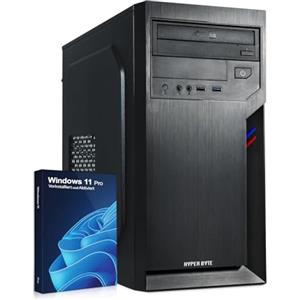 HYPER BYTE® Office PC - Computer con AMD Ryzen 3 da 4,0 GHz | 16 GB RAM DDR4 | 1TB SSD | Win 11 Pro | WLAN | DVD+RW | USB 3.0 | High End Office Tower PC