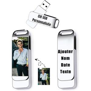 Generic Chiavetta USB Personalizzata con Foto, Testo e Logo - Pen Drive Penna USB Pennetta USB Chiavetta USB 128 gb 64 gb 32gb (C / 32GB)