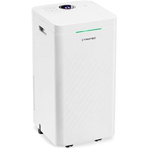 TROTEC Deumidificatore e purificatore d'aria TTK 27 HEPA | per ambienti fino a 15 m²/37 m³, filtro HEPA, protezione antitrabocco e serbatoio dell'acqua