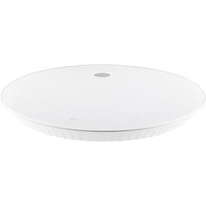 Alessi Plissé MDL16 W - Bilancia da Cucina Digitale di Design con Supporto a Muro, in Vetro Temprato e Resina Termoplastica, Batteria Ricaricabile con Porta USB-C, Bianco