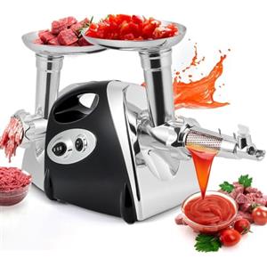 ZOLPINL Tritacarne Elettrico, passapomodoro, insaccatrice, Macchina per Salsa di Pomodoro, tritacarne, 3 in 1, tritacarne, insaccatrice e Kit per kubbe, per Uso Domestico in Cucina.
