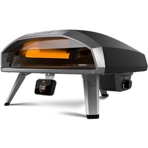 Ooni Koda 2 Pro 18 a Gas - Nero/Grigio - 2 Zone di Cottura, Compatto e Portatile per Esterni - Pizza Napoletana in 60 Secondi (30mBar)