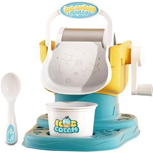 Generico Macchina per gelato per bambini, macchina per frullati per bambini, Macchina per gelato soft, Gelatiera manuale facile da pulire Risultati rapidi per servizio morbido con maniglia di applicazione per