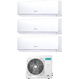 Husqvarna Hisense New Comfort - Climatizzatore Trial Split 9000+9000+12000 Btu, Inverter, Pompa di Calore, Gas R32